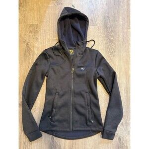 AUBRION XXS Gray‎ Jacket Hooded Full Zip Fleece Equestrian Coat Grey